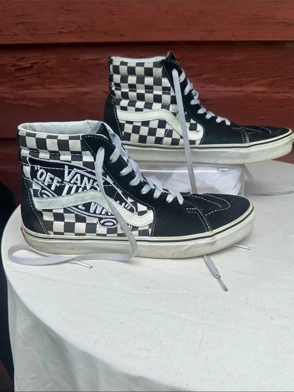 Vans Checkerboard High-Top Sneakers